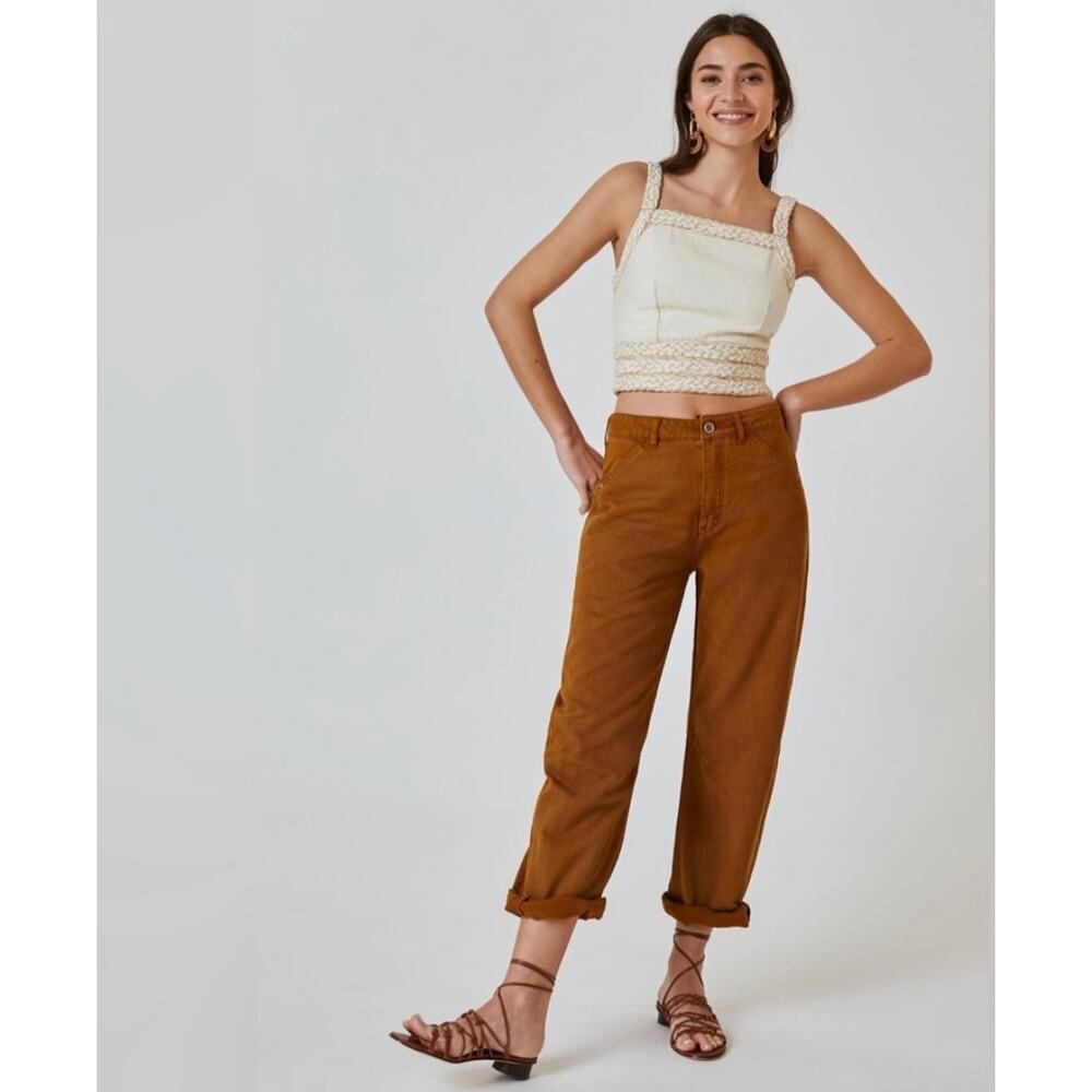 Pilcro The Bow Boyfriend Pant in Golden Rust Womens Size 26